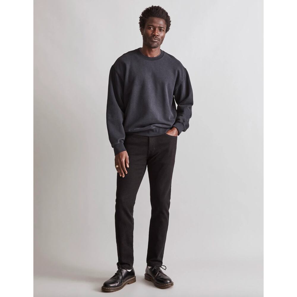 Madewell Athletic Slim Jeans Mens Tapered Stretch Denim Black Mid Rise 31/32 NWT